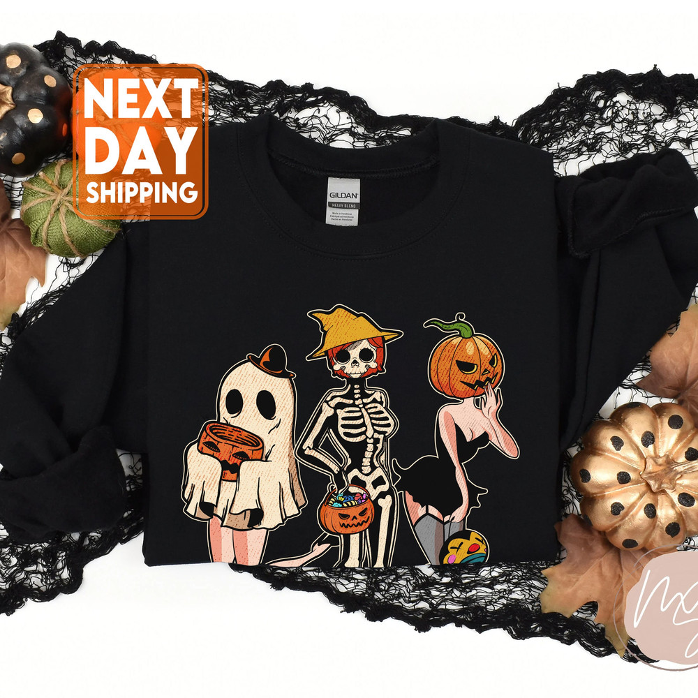 Sexy Ghost Pumpkin Jack O Lantern Halloween Trick or Treat Sweatshirt, Happy Halloween Shirt, Tis The Season Halloween Shirt - 4.jpg