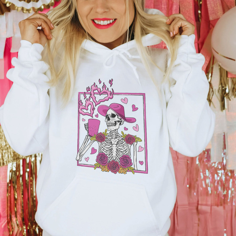 Skeleton Valentine's Day Sweatshirt, Funny Skeleton Valentines Day Shirt, Howdy Valentine Skeleton, Latte Valentine Shirt - 4.jpg