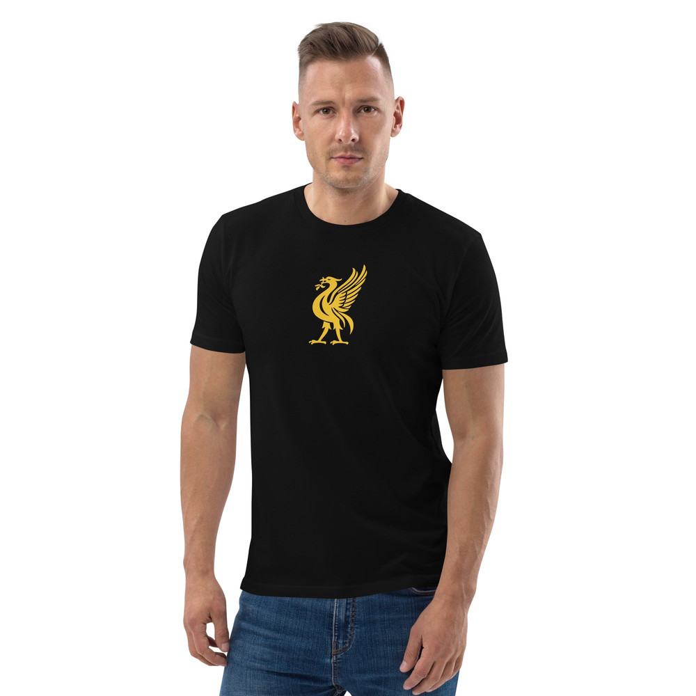 LFC Liverpool FC Black and Gold Unisex organic cotton t-shirt - 1.jpg