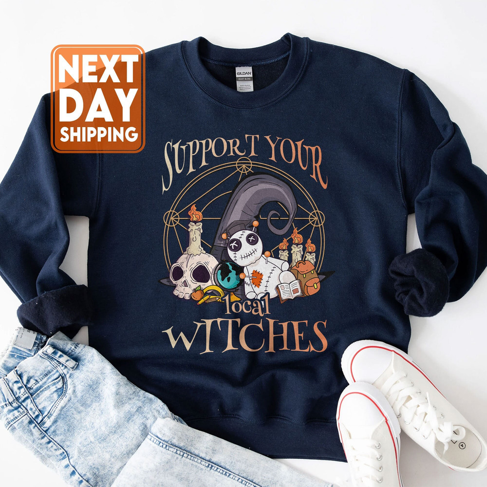 Support Your Local Witches Teacher Sweatshirt, Teacher Squad Shirts, Custom Back to School Hoodie, Teacher Day - 1.jpg