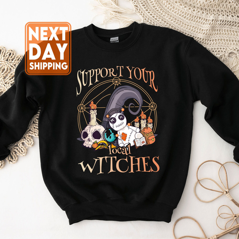 Support Your Local Witches Teacher Sweatshirt, Teacher Squad Shirts, Custom Back to School Hoodie, Teacher Day - 5.jpg