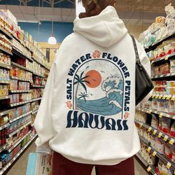 surf hoodie, coconut girl aesthetic, hawaii sweatshirt, ocean beach hoodie, siesta be