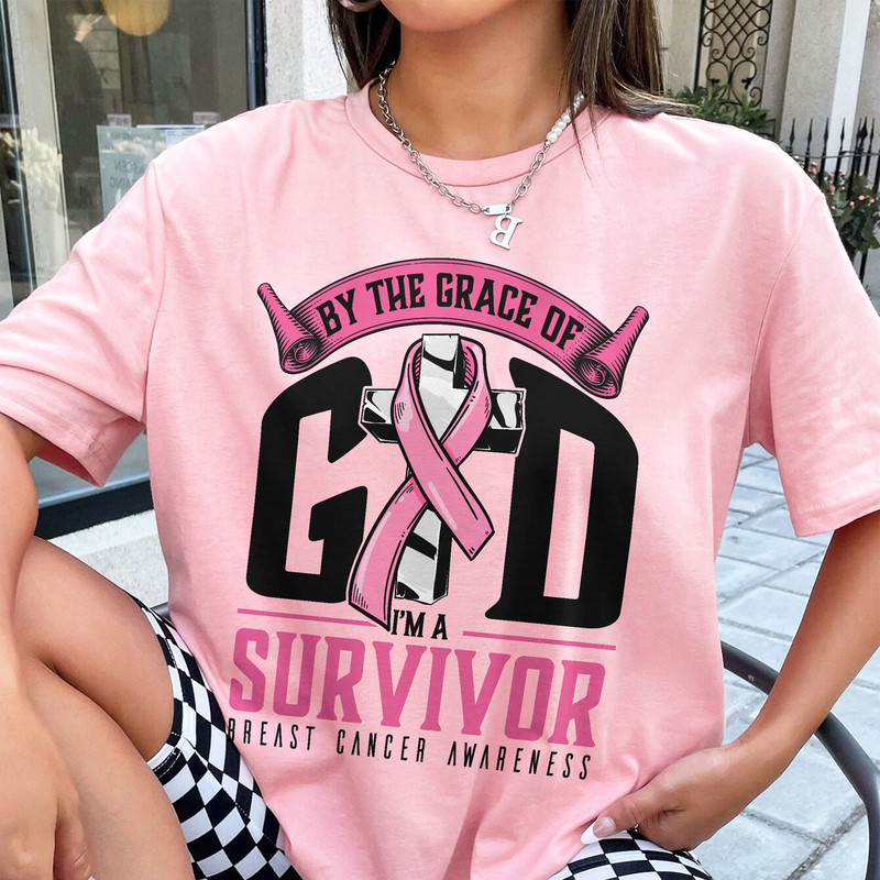 Survivor Breast Cancer Sweatshirt, Motivational Shirt, Breast Cancer Awareness Crewneck, Pink Ribbon Shirt, Cancer Support Tee - 6.jpg