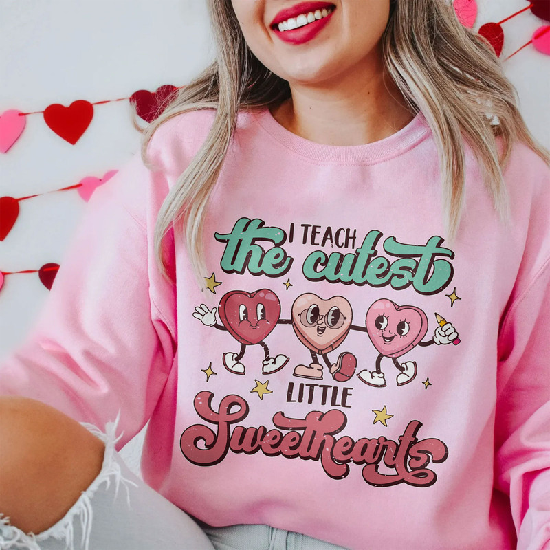 Teacher Valentine Shirt, Candy Conversation Hearts Tshirt,Valentines Day Gift for Daycare Preschool Kindergarten Teacher,Cutest Sweethearts - 1.jpg