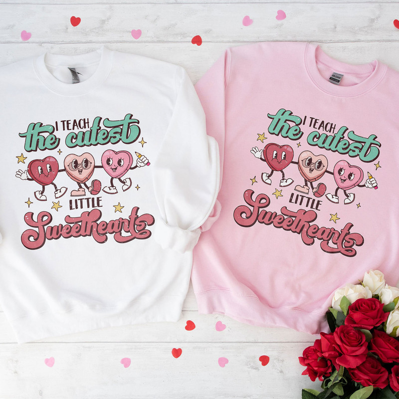 Teacher Valentine Shirt, Candy Conversation Hearts Tshirt,Valentines Day Gift for Daycare Preschool Kindergarten Teacher,Cutest Sweethearts - 4.jpg
