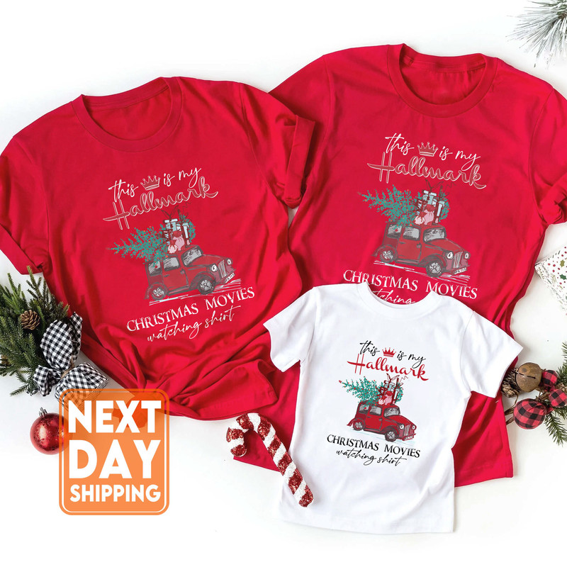 This Is My Christmas Movie Watching Sweatshirt, Christmas Movie Watching Shirt, Christmas Movie Lovers, Red Truck Shirt, Christmas 2022 Tee - 3.jpg