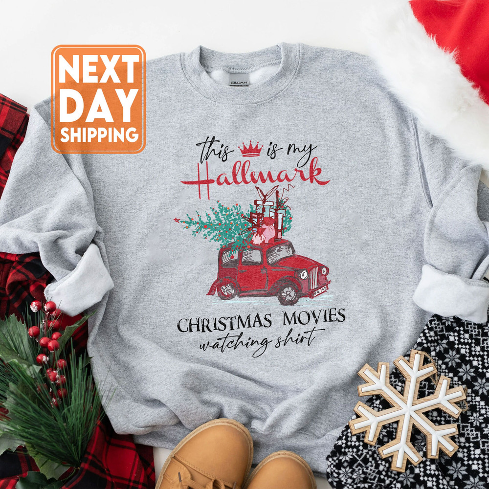 This Is My Christmas Movie Watching Sweatshirt, Christmas Movie Watching Shirt, Christmas Movie Lovers, Red Truck Shirt, Christmas 2022 Tee - 4.jpg