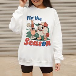 tis the season baseball sweatshirt, tis the season hoodie, baseball shirt, baseball