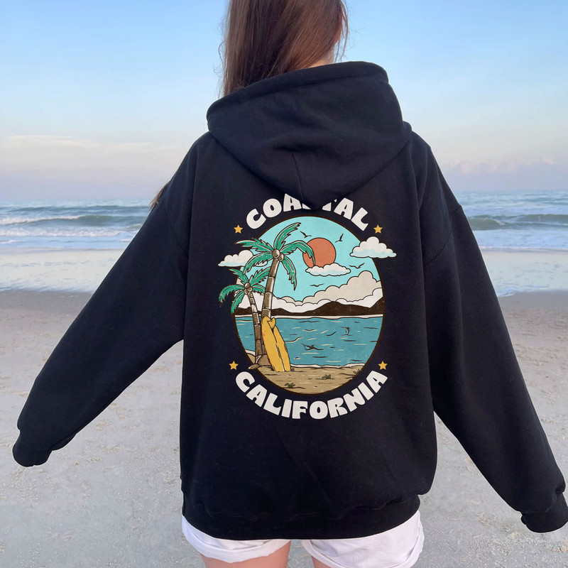 Trendy Ocean Beach Shirt, Surf Hoodie, Coconut Girl Aesthetic, Palm Beach Sweatshirt, Siesta Beach Shirt, Summer Holiday Shirt, California - 3.jpg