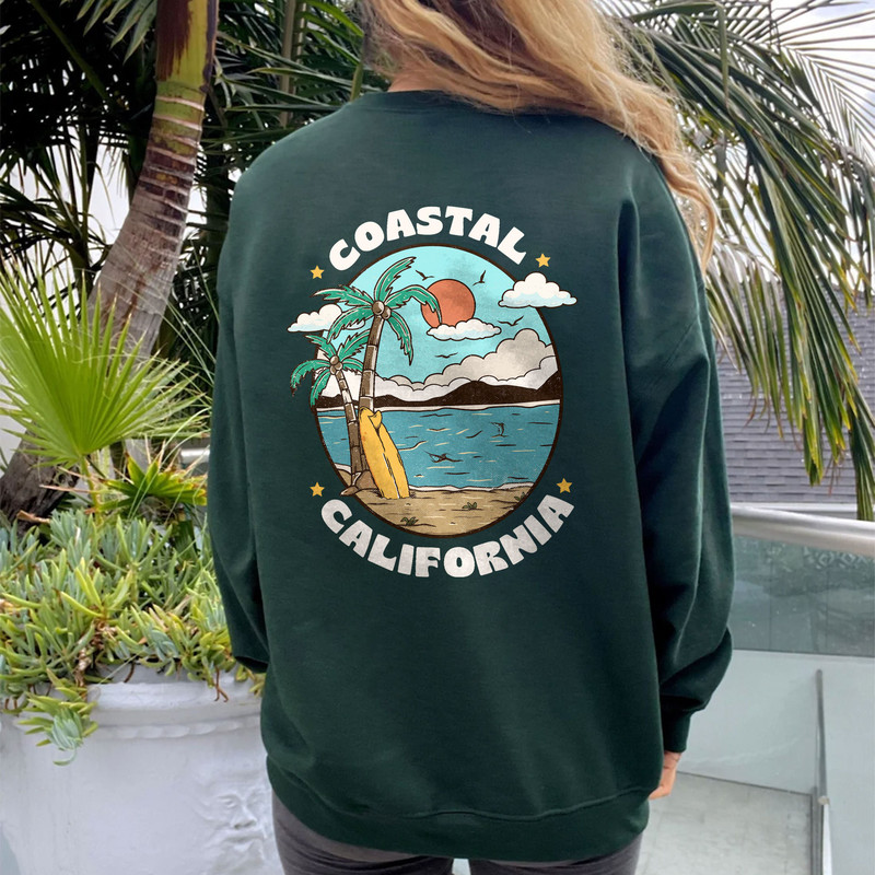 Trendy Ocean Beach Shirt, Surf Hoodie, Coconut Girl Aesthetic, Palm Beach Sweatshirt, Siesta Beach Shirt, Summer Holiday Shirt, California - 4.jpg