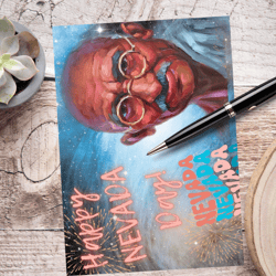 happy nevada day! digital greeting card with the leader mahatma gandhi.