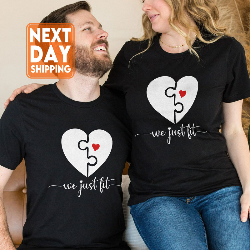 We Just Fit Matching Sweatshirt, Couple Valentine Shirt, Valentines Day Gift for Couple, Matching Couple Shirts, Funny Valentines Day Gift - 5.jpg