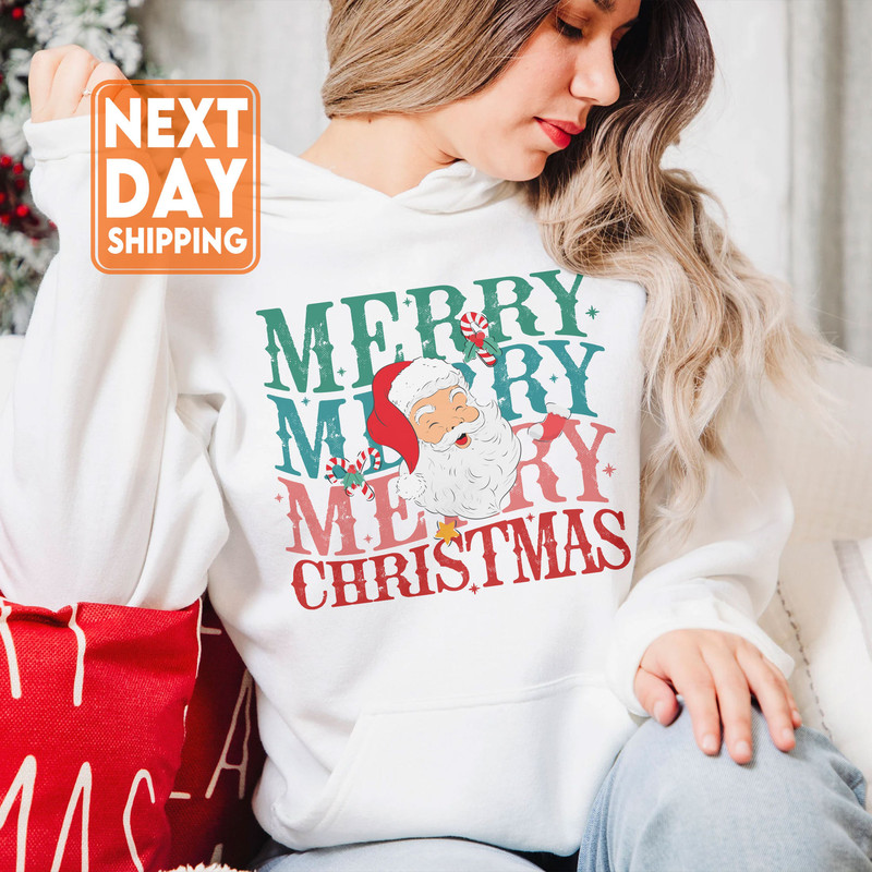 Women's Christmas Sweatshirt, Vintage Santa Shirt, Retro Santa Crewneck, Christmas Hoodie, Retro Boho Tee Vintage Holiday Shirt - 4.jpg