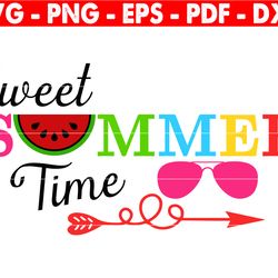 sweet summer time svg, summer time svg, family summer svg, retro summer svg, groovy summer svg