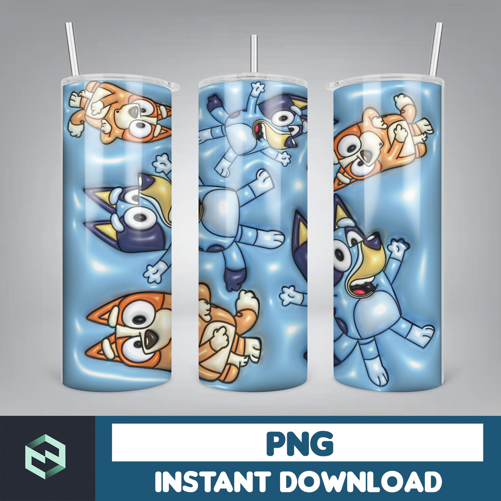 Bubble Wrap, 3D Inflated Puff Tumbler Wrap PNG, Cartoon Tumbler Design, 20oz Tumbler Wrap, Digital Download (6).jpg