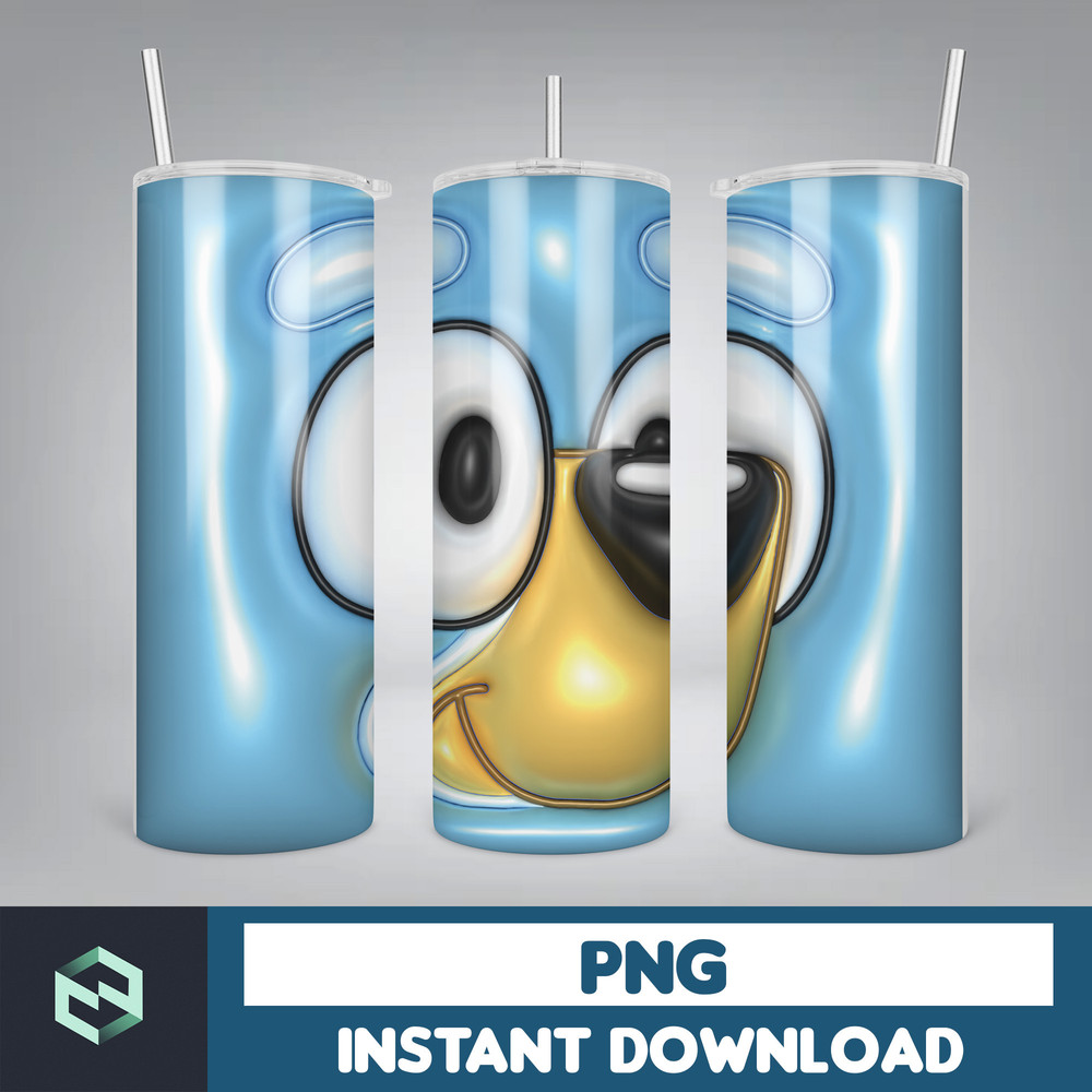 Bubble Wrap, 3D Inflated Puff Tumbler Wrap PNG, Cartoon Tumbler Design, 20oz Tumbler Wrap, Digital Download (16).jpg