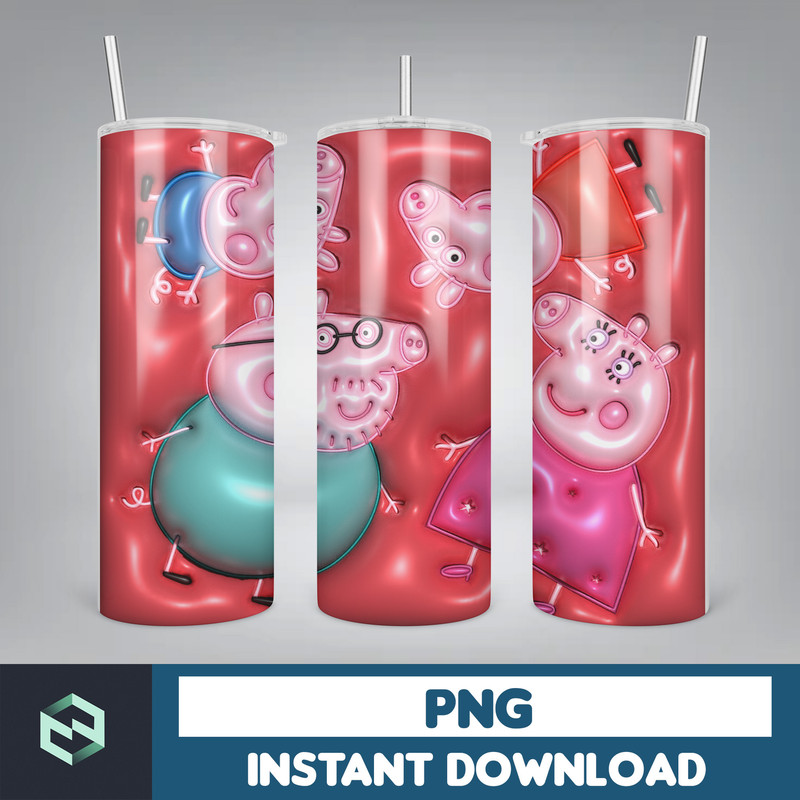 Bubble Wrap, 3D Inflated Puff Tumbler Wrap PNG, Cartoon Tumbler Design, 20oz Tumbler Wrap, Digital Download (21).jpg