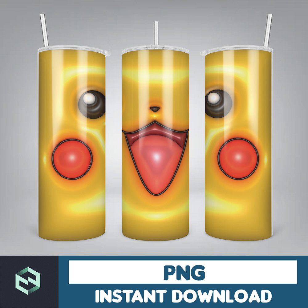 Bubble Wrap, 3D Inflated Puff Tumbler Wrap PNG, Cartoon Tumbler Design, 20oz Tumbler Wrap, Digital Download (22).jpg