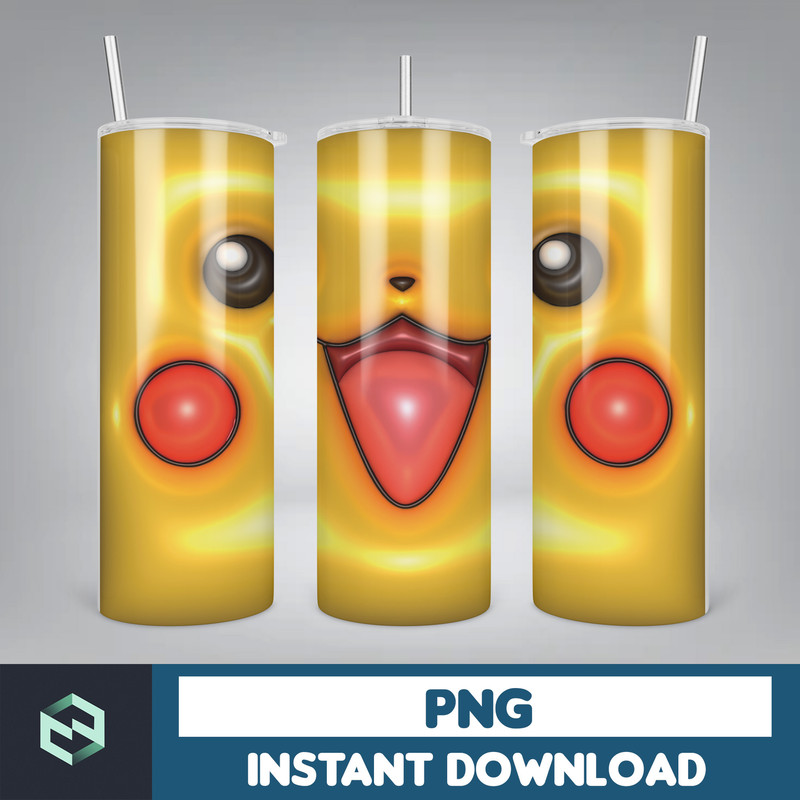 Bubble Wrap, 3D Inflated Puff Tumbler Wrap PNG, Cartoon Tumbler Design, 20oz Tumbler Wrap, Digital Download (22).jpg