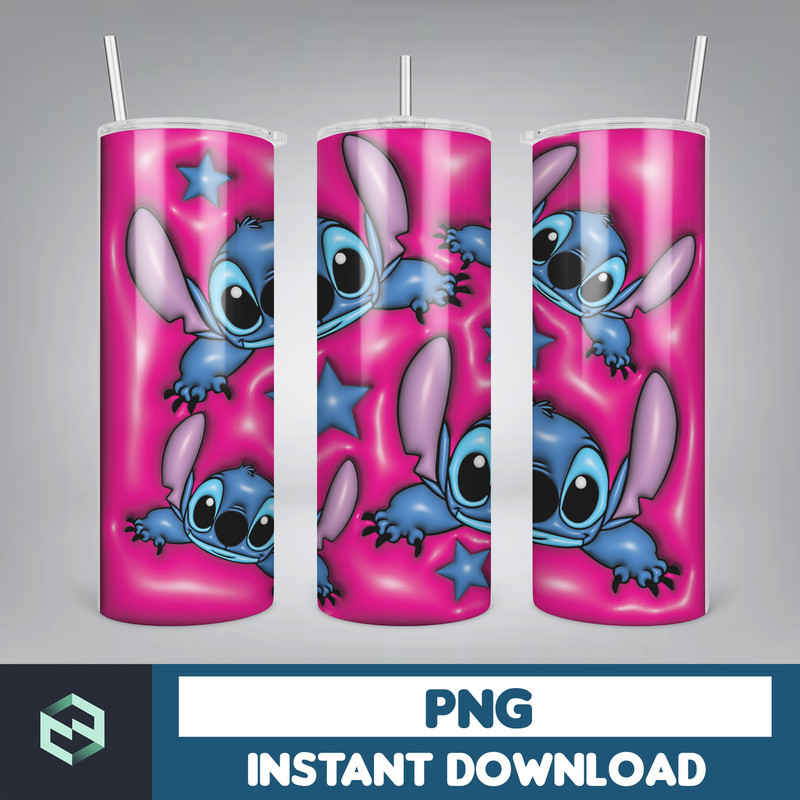 Stitch Bubble Wrap - 3D Inflated Puff Tumbler Wrap PNG, Tumbler Design, 20oz Tumbler Wrap, Digital Download (3).jpg