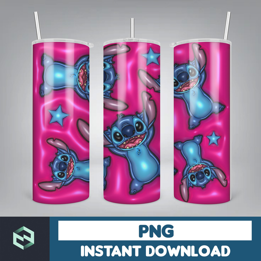 Stitch Bubble Wrap - 3D Inflated Puff Tumbler Wrap PNG, Tumbler Design, 20oz Tumbler Wrap, Digital Download (5).jpg