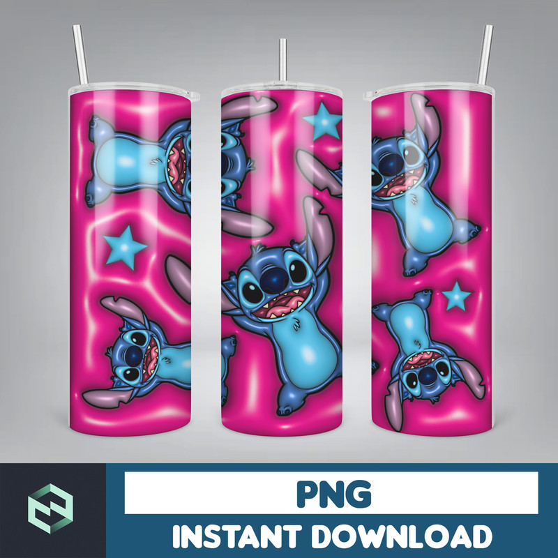 Stitch Bubble Wrap - 3D Inflated Puff Tumbler Wrap PNG, Tumbler Design, 20oz Tumbler Wrap, Digital Download (6).jpg