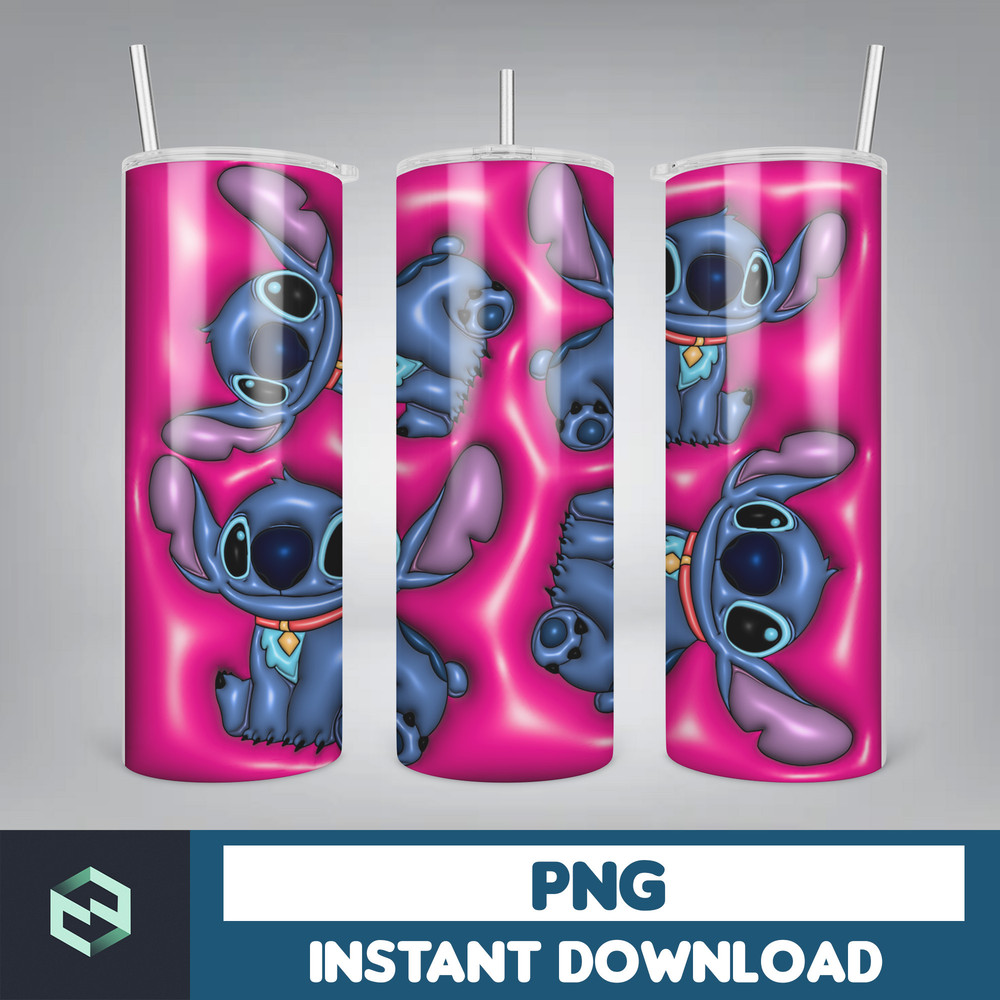 Stitch Bubble Wrap - 3D Inflated Puff Tumbler Wrap PNG, Tumbler Design, 20oz Tumbler Wrap, Digital Download (7).jpg