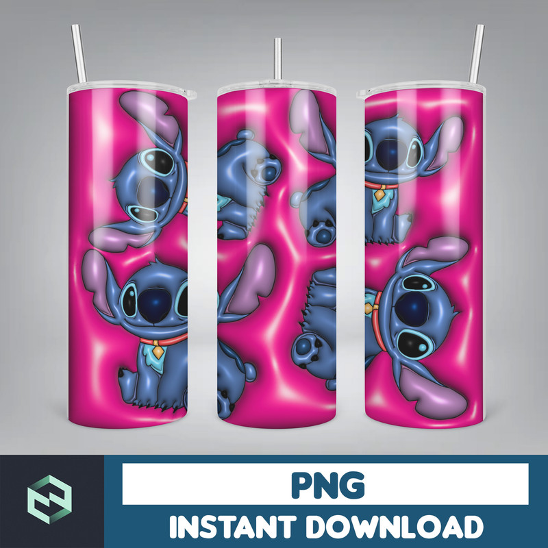 Stitch Bubble Wrap - 3D Inflated Puff Tumbler Wrap PNG, Tumbler Design, 20oz Tumbler Wrap, Digital Download (7).jpg