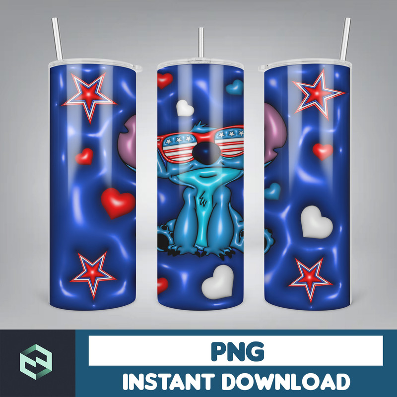 Stitch Bubble Wrap - 3D Inflated Puff Tumbler Wrap PNG, Tumbler Design, 20oz Tumbler Wrap, Digital Download (9).jpg