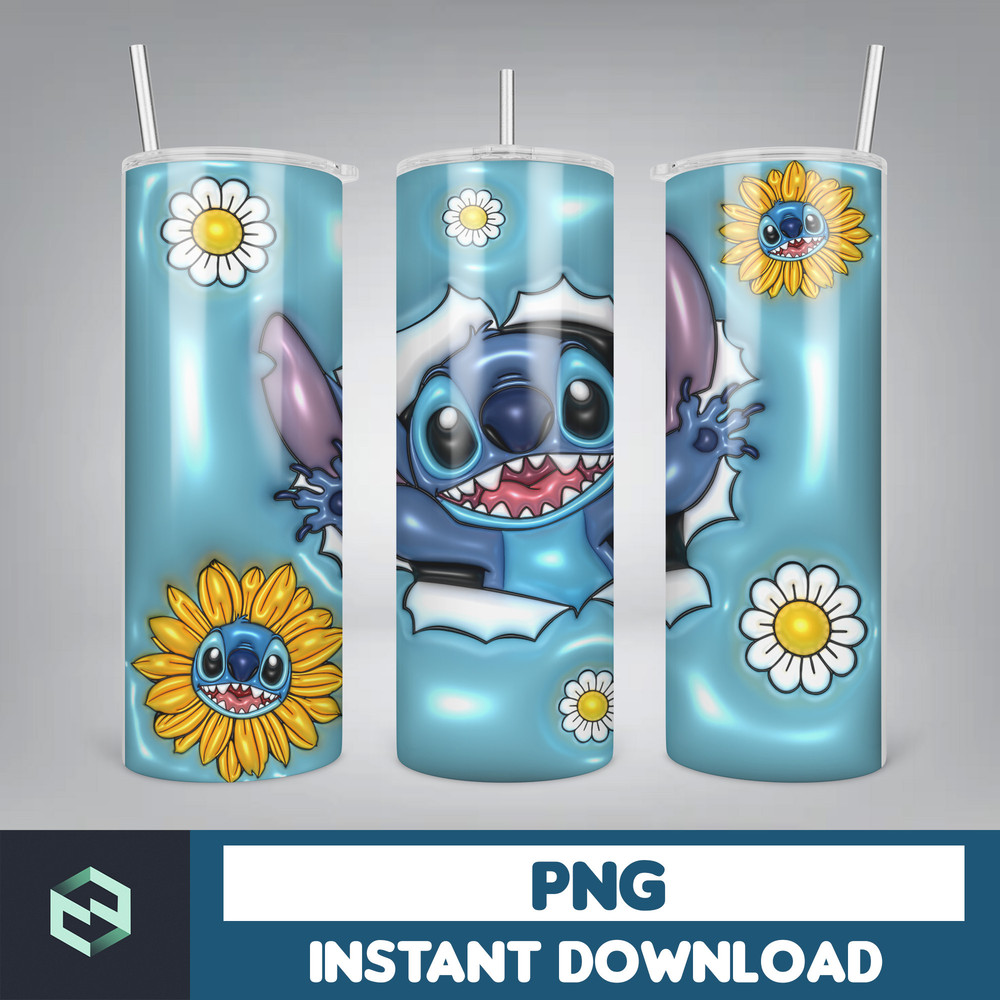 Stitch Bubble Wrap - 3D Inflated Puff Tumbler Wrap PNG, Tumbler Design, 20oz Tumbler Wrap, Digital Download (13).jpg