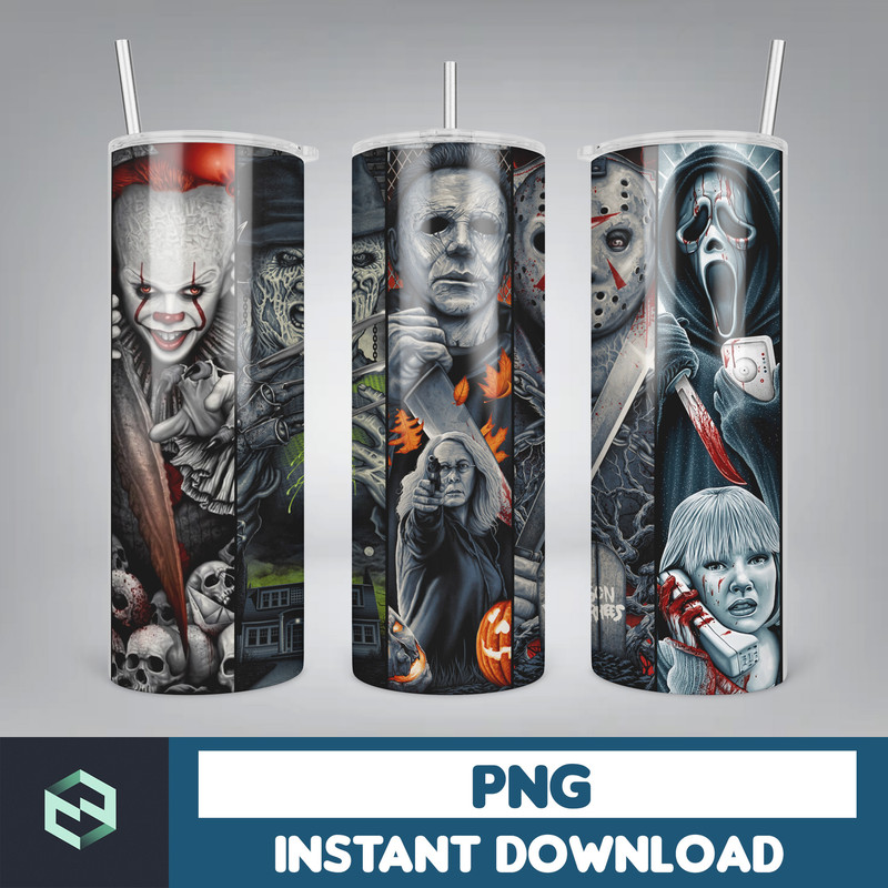 Horror Tumbler Wraps for 20 oz Sublimation Tumbler, sublimation tumbler designs download, Halloween tumbler (10).jpg