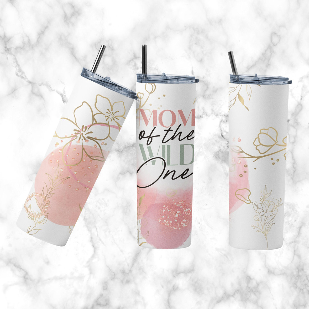 20oz Mother's Day Tumbler png Skinny Tumbler Straight sublimation wrap PNG Digital Download, Mom Of The Wild One.jpg