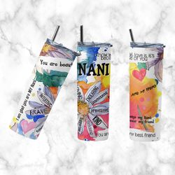 Mother's Day Tumbler, Mother's Day Straight wrap Skinny Tumbler, Mother's Day Sublimation wrap Skinny Tumbler