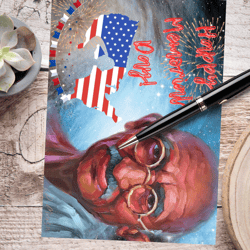 happy memorial day! digital greeting card with the leader mahatma gandhi.