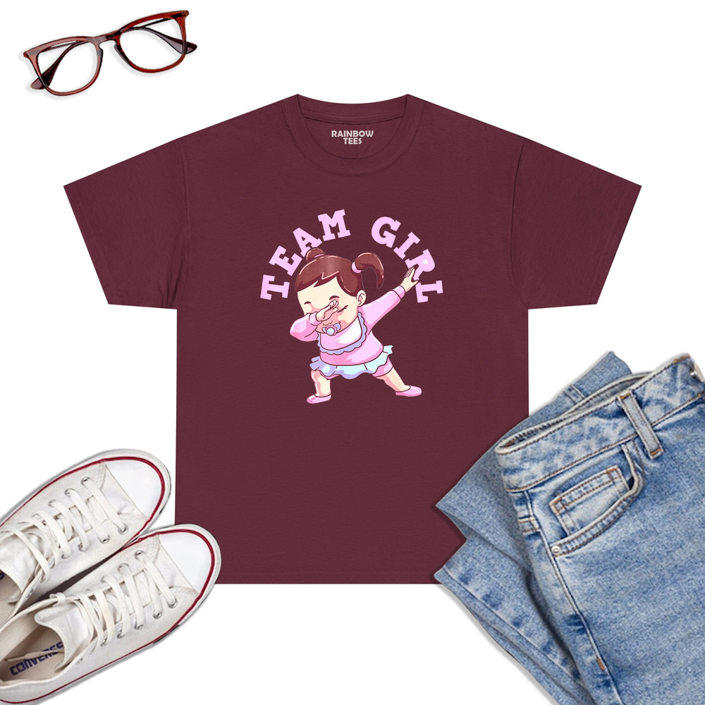 Gender-Reveal-Team-Girl-T-Shirt-Maroon.jpg