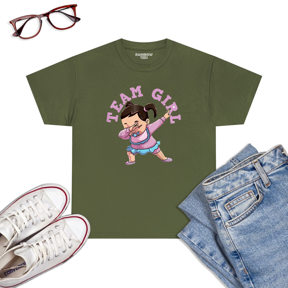 Gender-Reveal-Team-Girl-T-Shirt-Military-Green.jpg