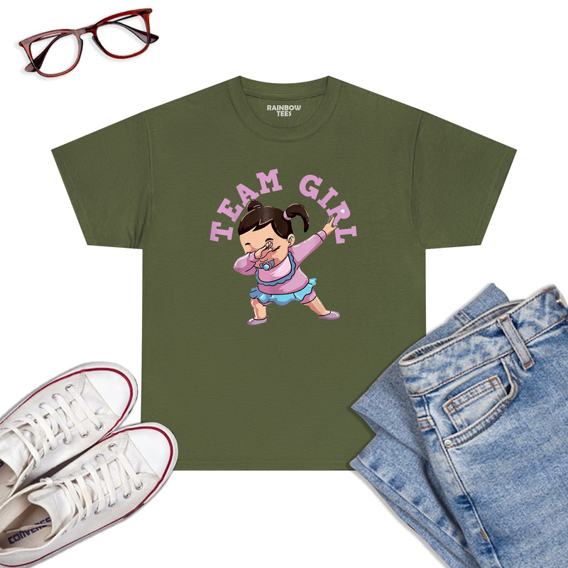 Gender-Reveal-Team-Girl-T-Shirt-Military-Green.jpg
