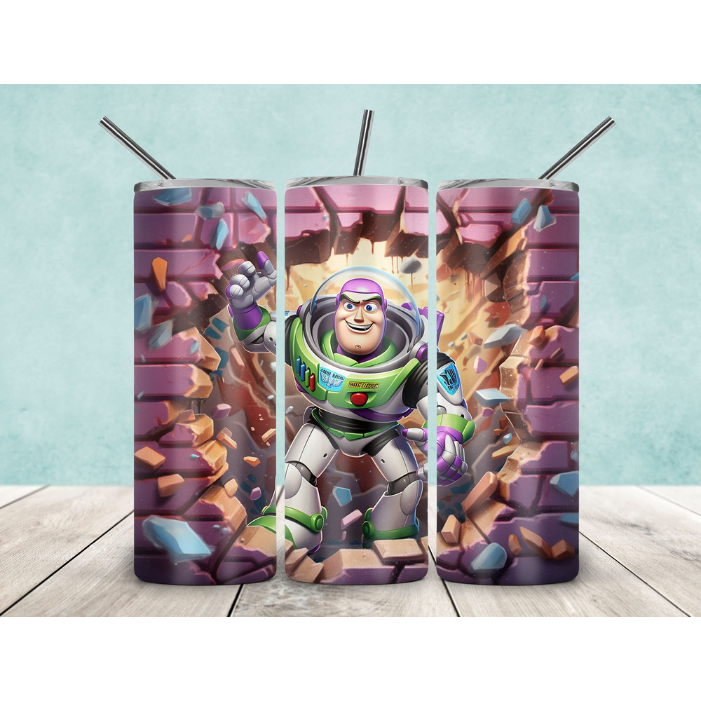 Cartoon Character 20 Oz Skinny Tumbler Wrap Png Sublimation StraightTapered, Cartoon Tumbler Wrap Png, Gifts For Kids.jpg