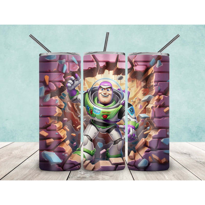 Cartoon Character 20 Oz Skinny Tumbler Wrap Png Sublimation StraightTapered, Cartoon Tumbler Wrap Png, Gifts For Kids.jpg