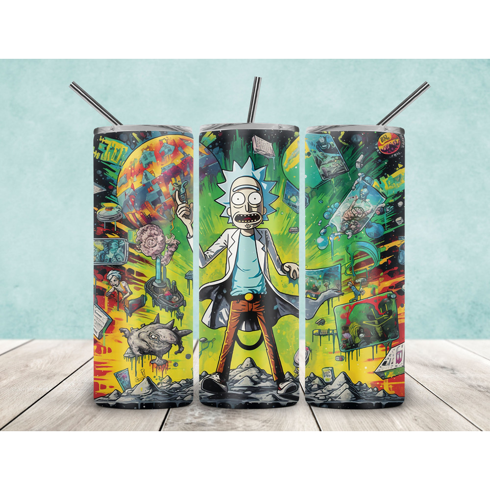 Cartoon Characters 20 oz Skinny Tumbler Sublimation Design, Straight & Tapered Tumbler Wrap, Instant Digital Download PNG.jpg