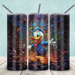 donald duck tumbler, donald duck straighttapered wrap skinny tumbler,cartoon donald duck sublimation wrap skinny tumbler