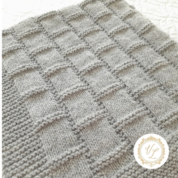 Blanket Pattern, PDF Knitting Pattern, Easy Knitting Pattern, Baby Blanket.jpg