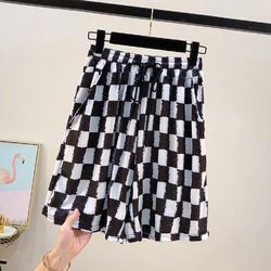 150kg large size digital ice silk casual unisex shorts