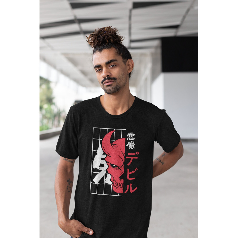 Unisex Japanese Demon T-shirt streetwear, japanese streetwear, grunge, goth, alternative, alt, grunge shirt - 5.jpg
