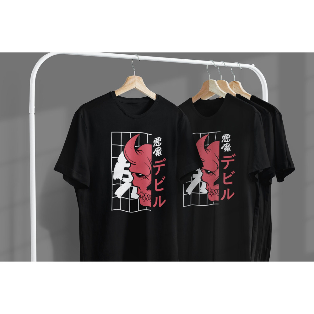 Unisex Japanese Demon T-shirt streetwear, japanese streetwear, grunge, goth, alternative, alt, grunge shirt - 6.jpg