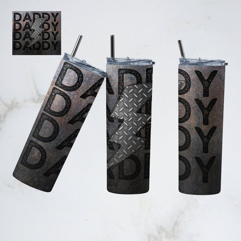 20oz Skinny Tumbler Daddy Retro Daddy Tumbler Design, Sublimation PNG Digital File, Daddy Digital Design,  Sublimation Design-1.jpg