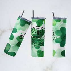 st patrick's day tumbler,st patrick's day straight skinny tumbler,lucky st patrick's day sublimation wrap skinny tumbler