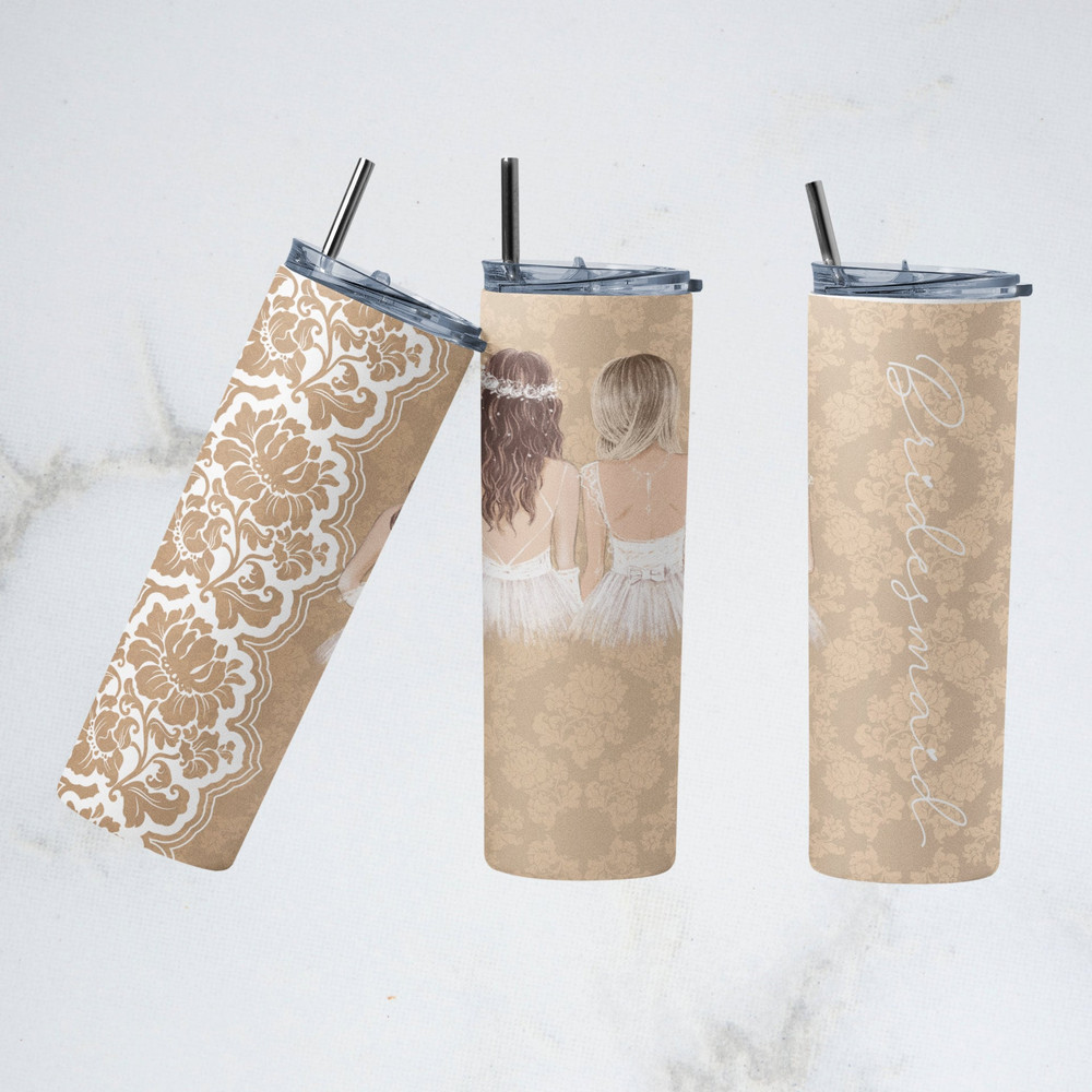 Bridesmaid Tumbler Design for Wedding Party Gift PNG, Digital download 20oz straight.jpg