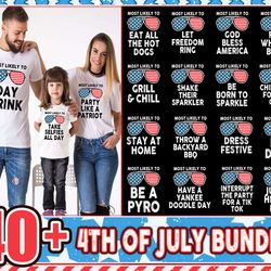 4th of july matching family shirt svg bundle, independence day svg bundle, 4th of july gift shirt svg, digital files