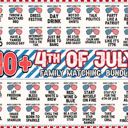 patriot day matching family shirt svg bundle, happy fourth of july svg bundle, most likely to red wine and blue svg, ins